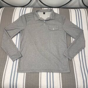 SHEIN Men's Heather Gray Polo Shirt